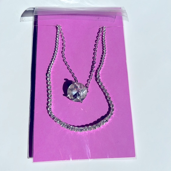 Silver Vintage Bling Necklaces, Made from Repurposed Jewelry - Picture 3 of 5